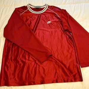 Red Vintage 90s Nike GK Long Sleeve Jersey Soccer